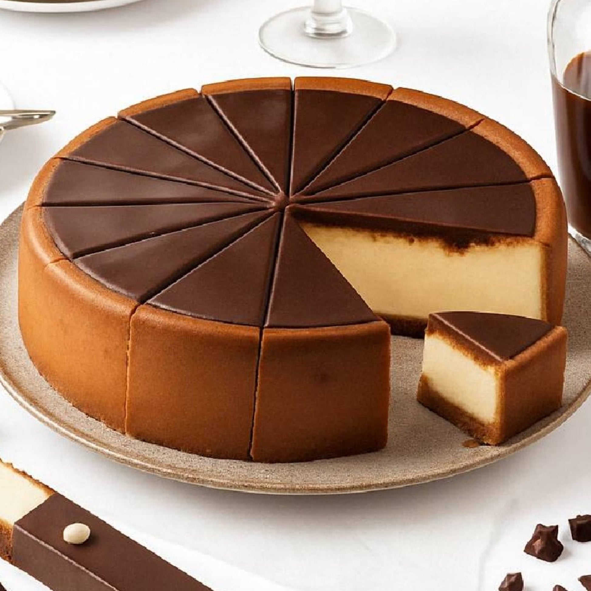 Andy Anand Guilt-Free Delight: Sugar Free Chocolate Fudge Cheesecake 9  | Freshly Baked With California Cream Cheese | Diaplayic-Friendly  Decadent & Deliciously Creamy (2 Lbs)