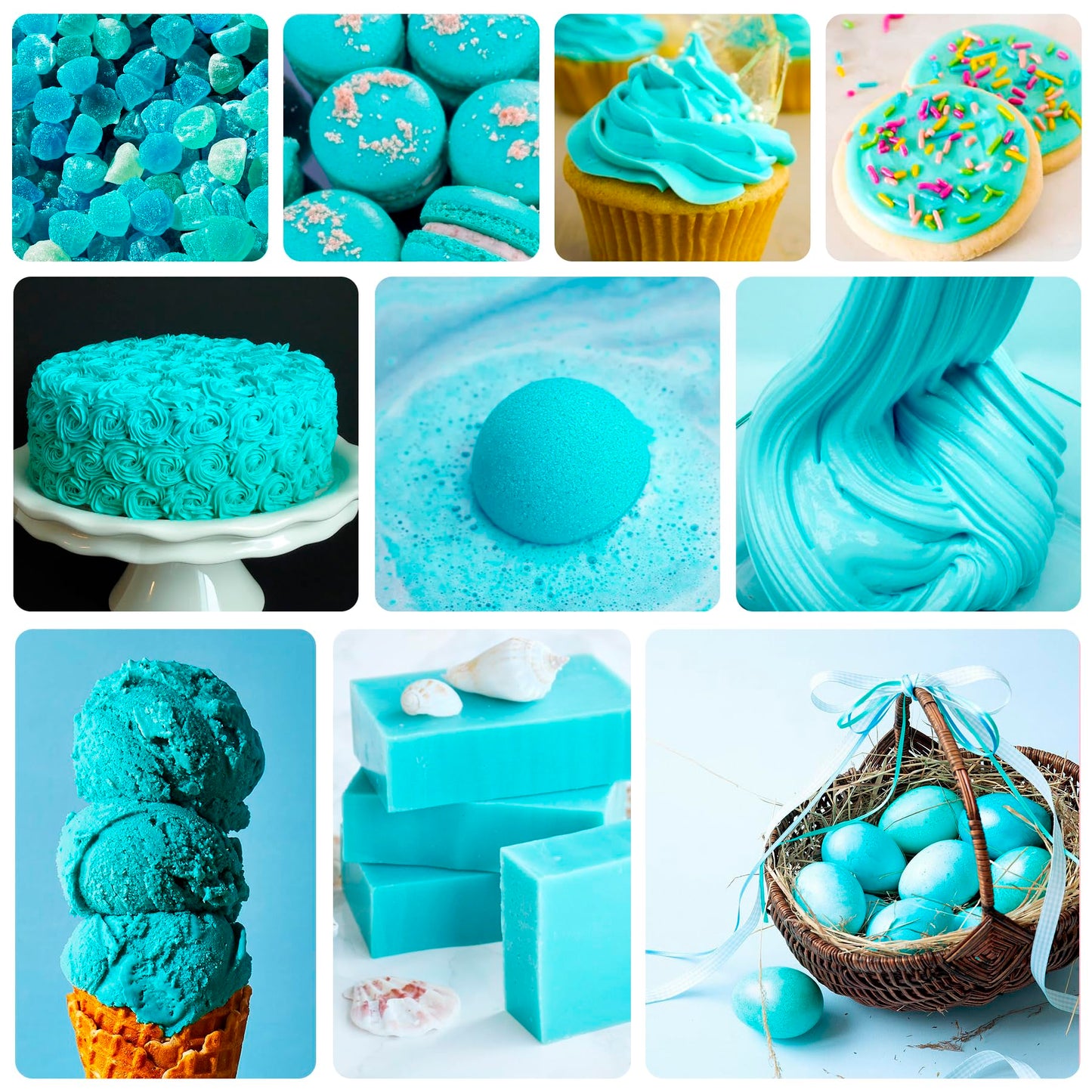 Food Coloring - Vibrant Liquid Icing Food Coloring Set for Baking, Cake Decorating, Easter Egg, Airbrush - Tasteless Food Color