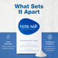 Vera Salt Fine Spring Salt - 300g Pack - Hand-Harvested White Crystals from Spain - Fine Texture with Natural Minerals - Plastic