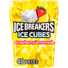 ICE BREAKERS Ice Cubes Strawberry Lemonade Sugar Free Chewing Gum Bottle, 3.24 oz (40 Pieces)