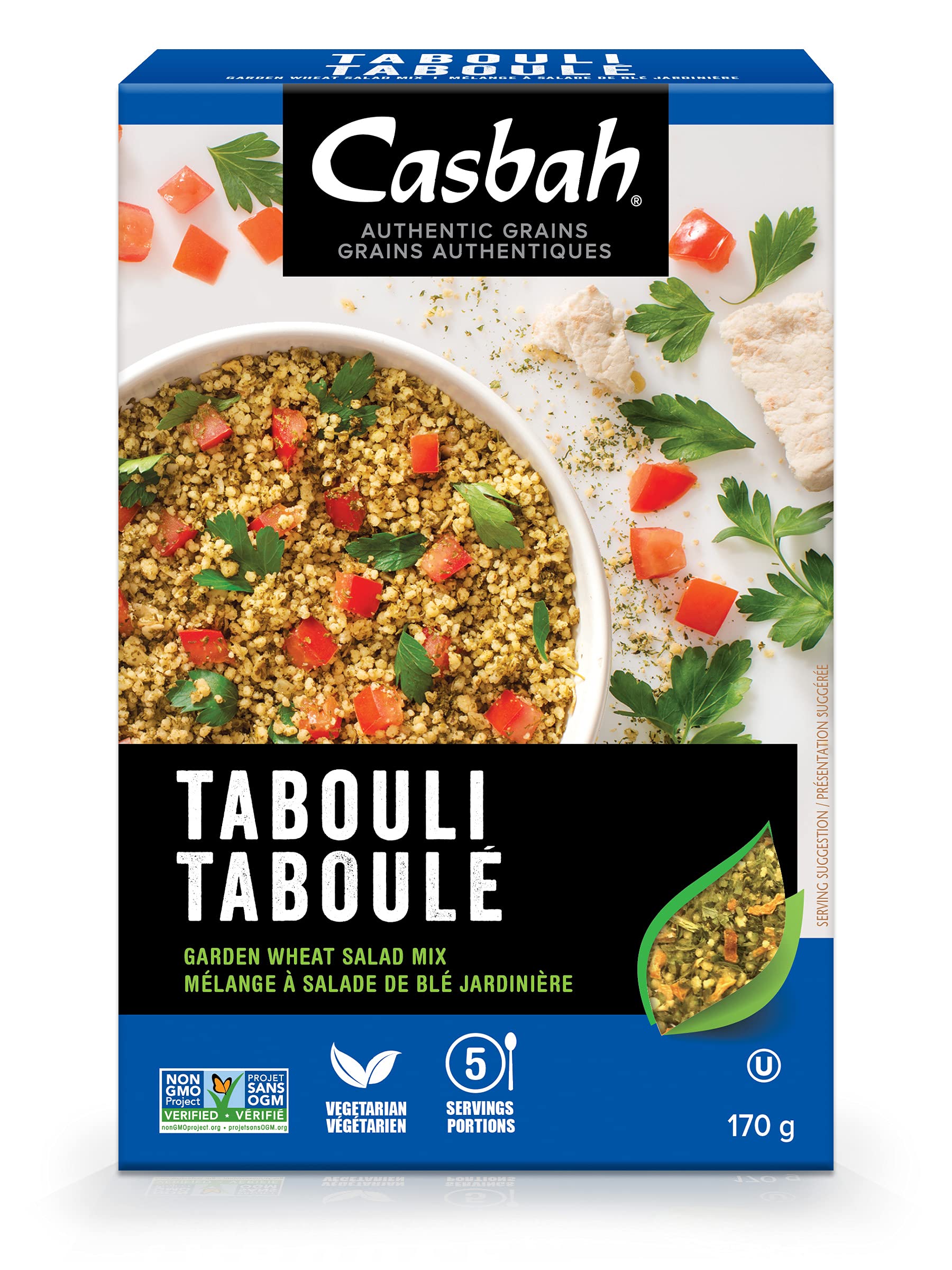 Casbah Authentic Grains, Tabouli Wheat Salad Mix, 6 Ounce