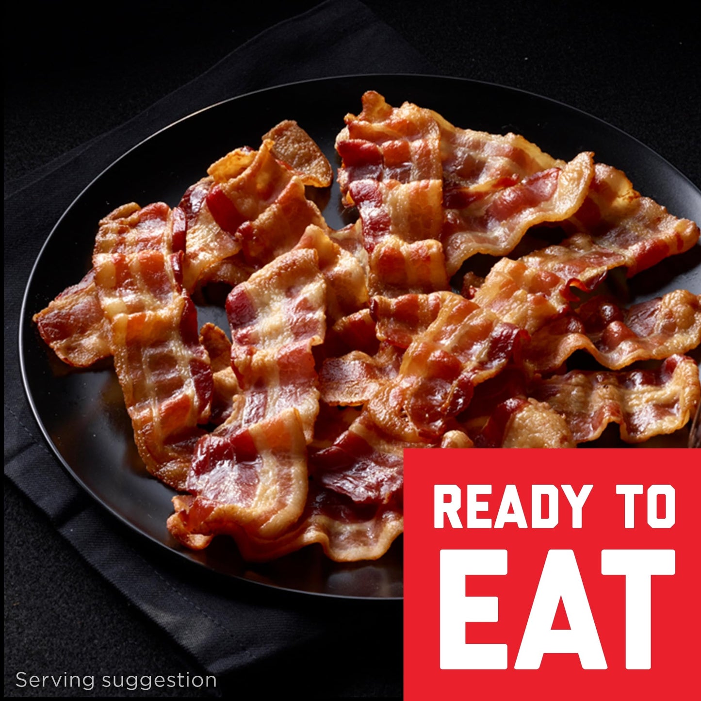 HORMEL BLACK LABEL Thick Cut Bacon  Fully Cooked Bacon  Gluten-Free Snacks  Family Pack - 6.3oz