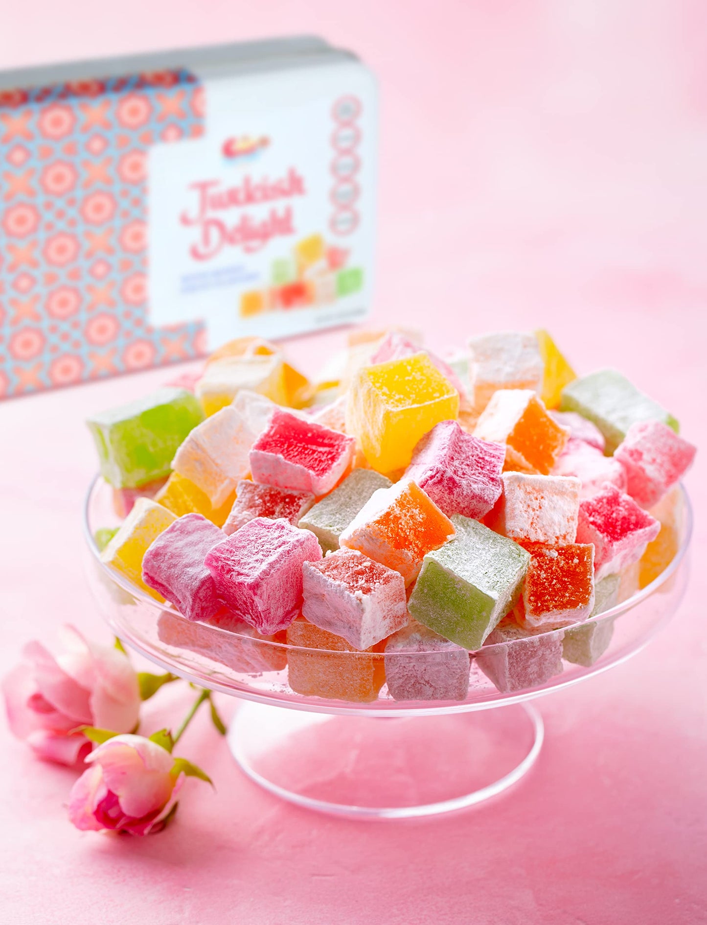 Sarahs Candy Factory, Turkish Delight With Assorted Fruit Flavors (30 Oz) Gift Box For Everyone