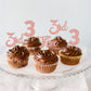 24 Pcs 3Rd Birthday Cupcake Toppers Glitter Three Cupcake Picks Number 3 Third Birthday Cupcake Decorations For Baby Shower Kids