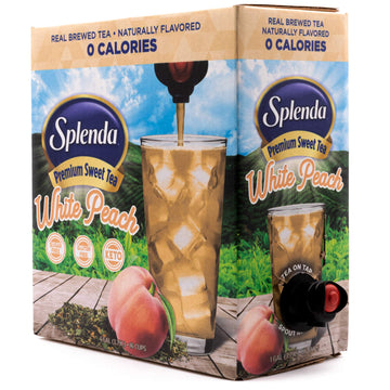Splenda White Peach Premium Sweet Green Tea On Tap, Sweetened With Splenda ( Fluid Ounces/1 Gallon) Bag In Box Liquid, Ready To Drink, White Peach Green Tea, 128 Fl Oz