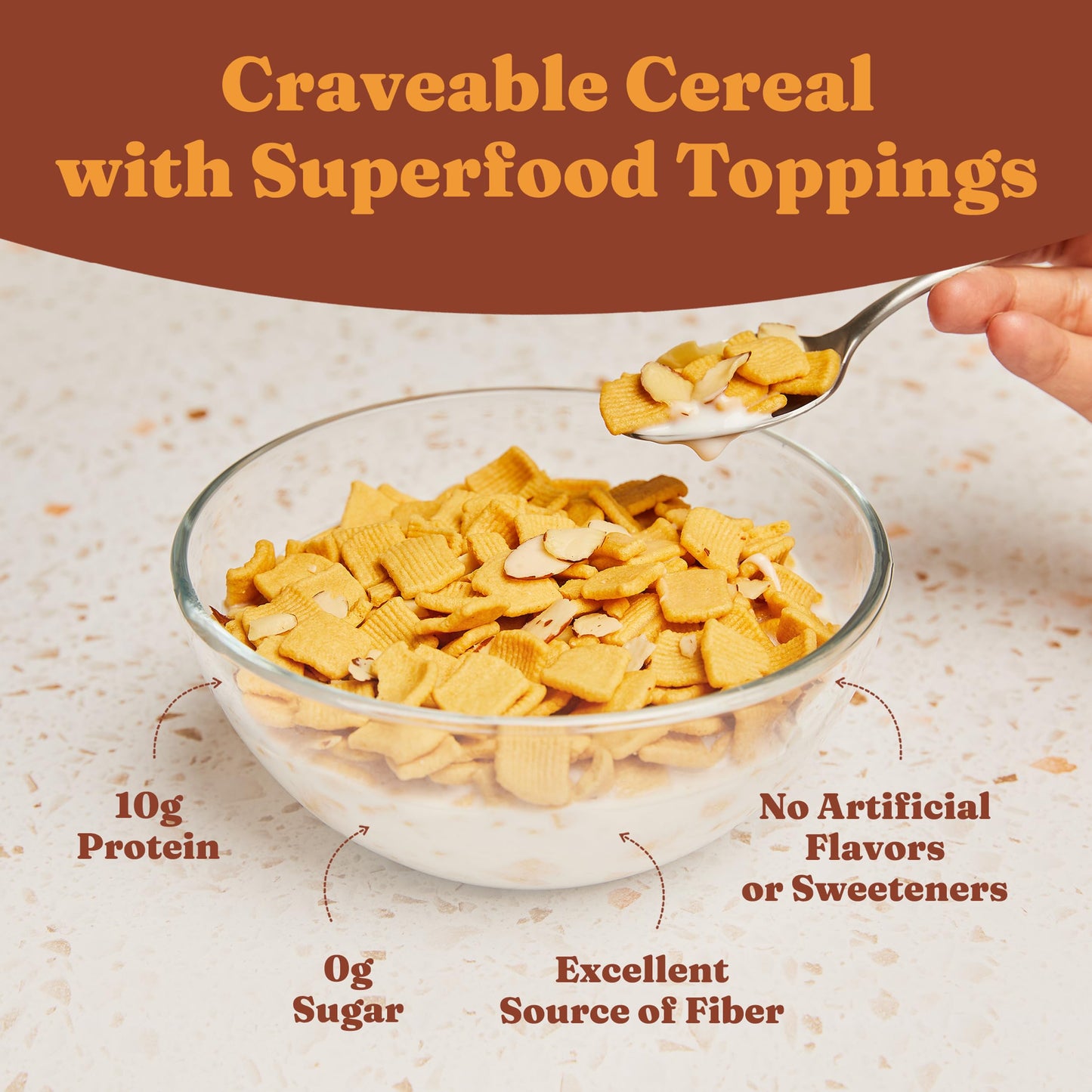 Catalina Crunch Protein Cereal - Breakfast Cereal With 10G Of Protein, No Added Sugar - Gluten Free, Keto Friendly - Honey Nut W