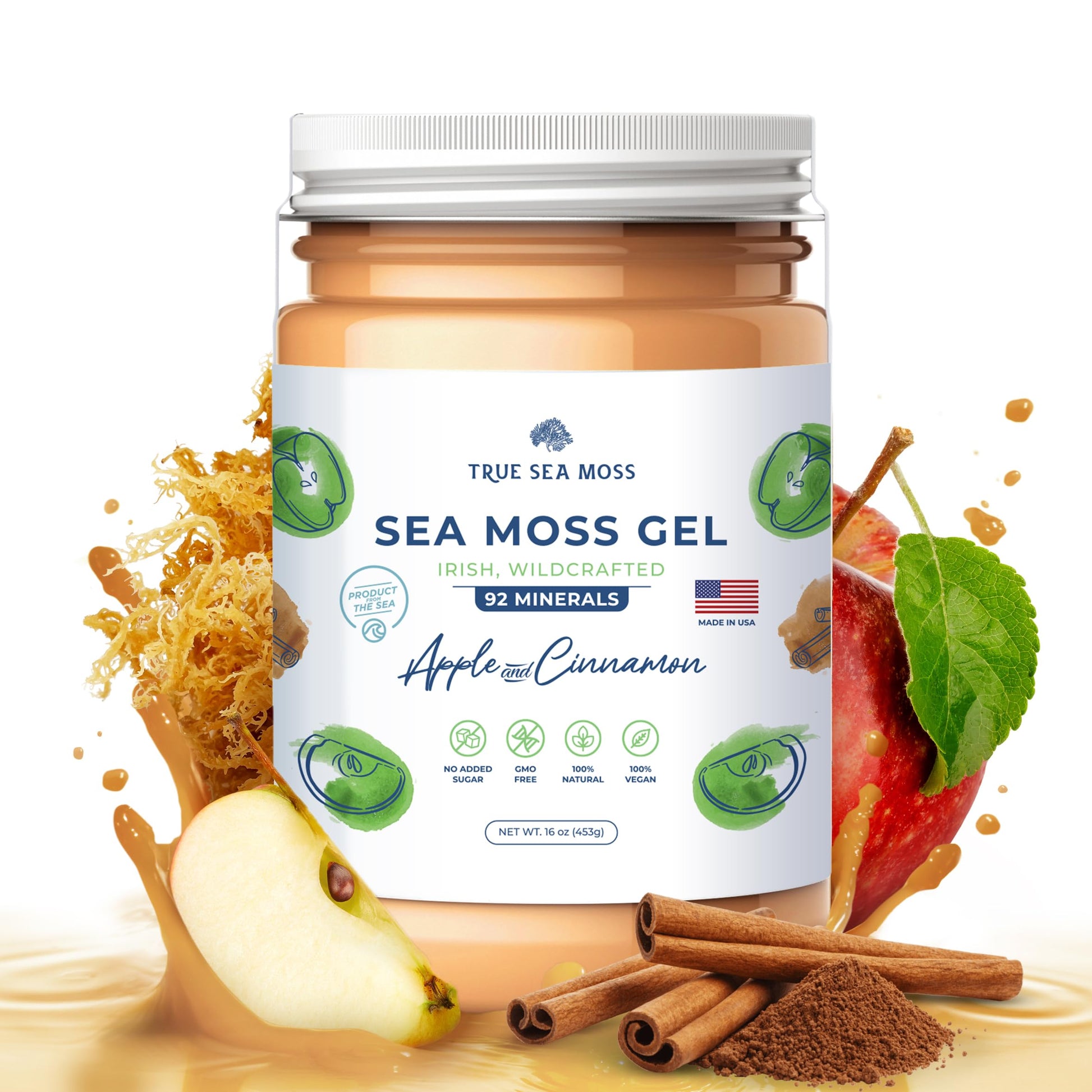 Trueseamoss Wildcrafted Irish Sea Moss Gel - Made With Dried Seaweed & Fresh Sea Vegetables, Seamoss, Antioxidant Supports Diges