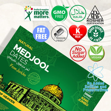 Sahara Gold Medjool Dates - 70.4 Oz (4.4 Lb), From Palestine, Vegan, Gluten-Free, Paleo, No Sugar Added Great Gift For Friends &