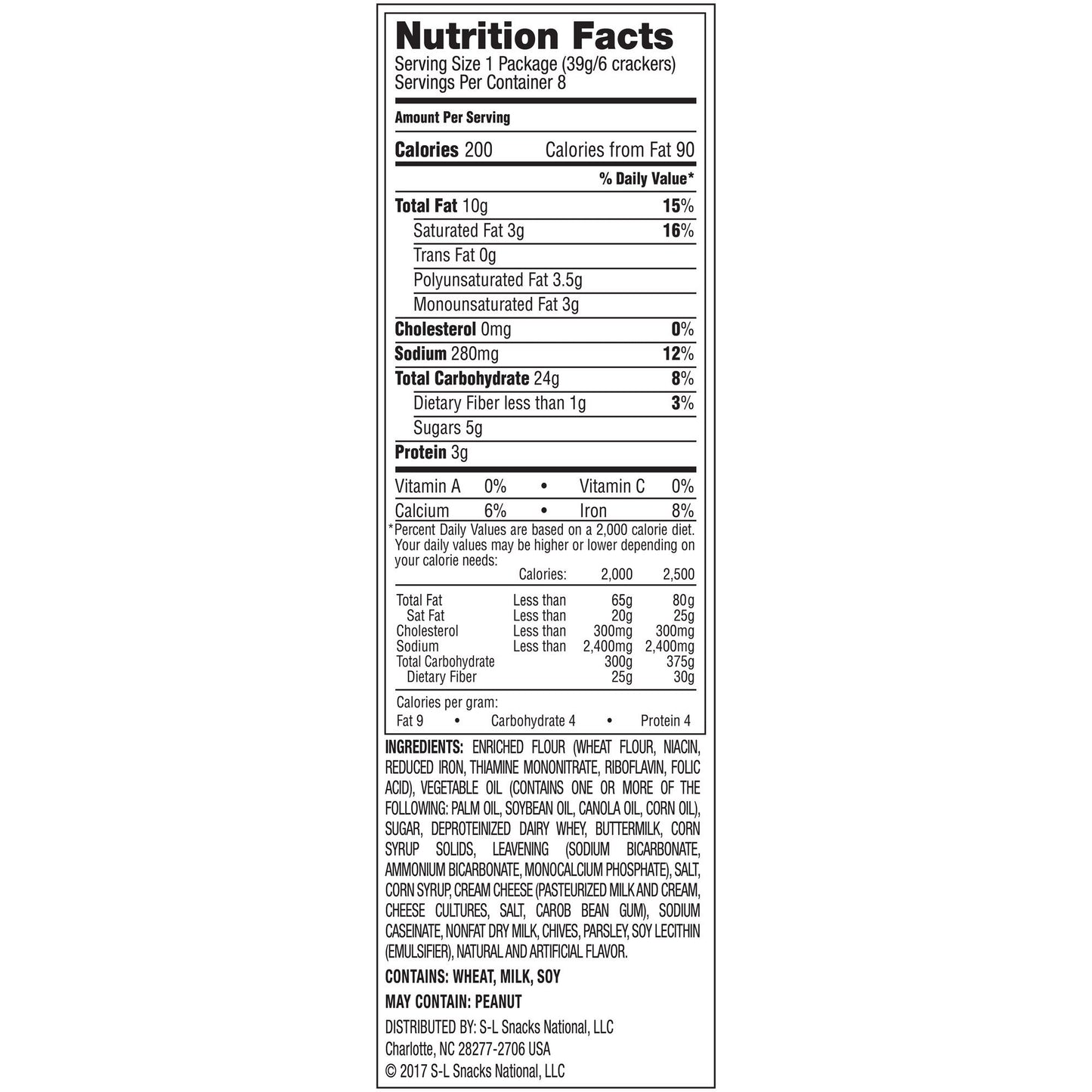 Lance Captains Wafers, Cream Cheese and Chives, 11 Ounce (Pack of 1)