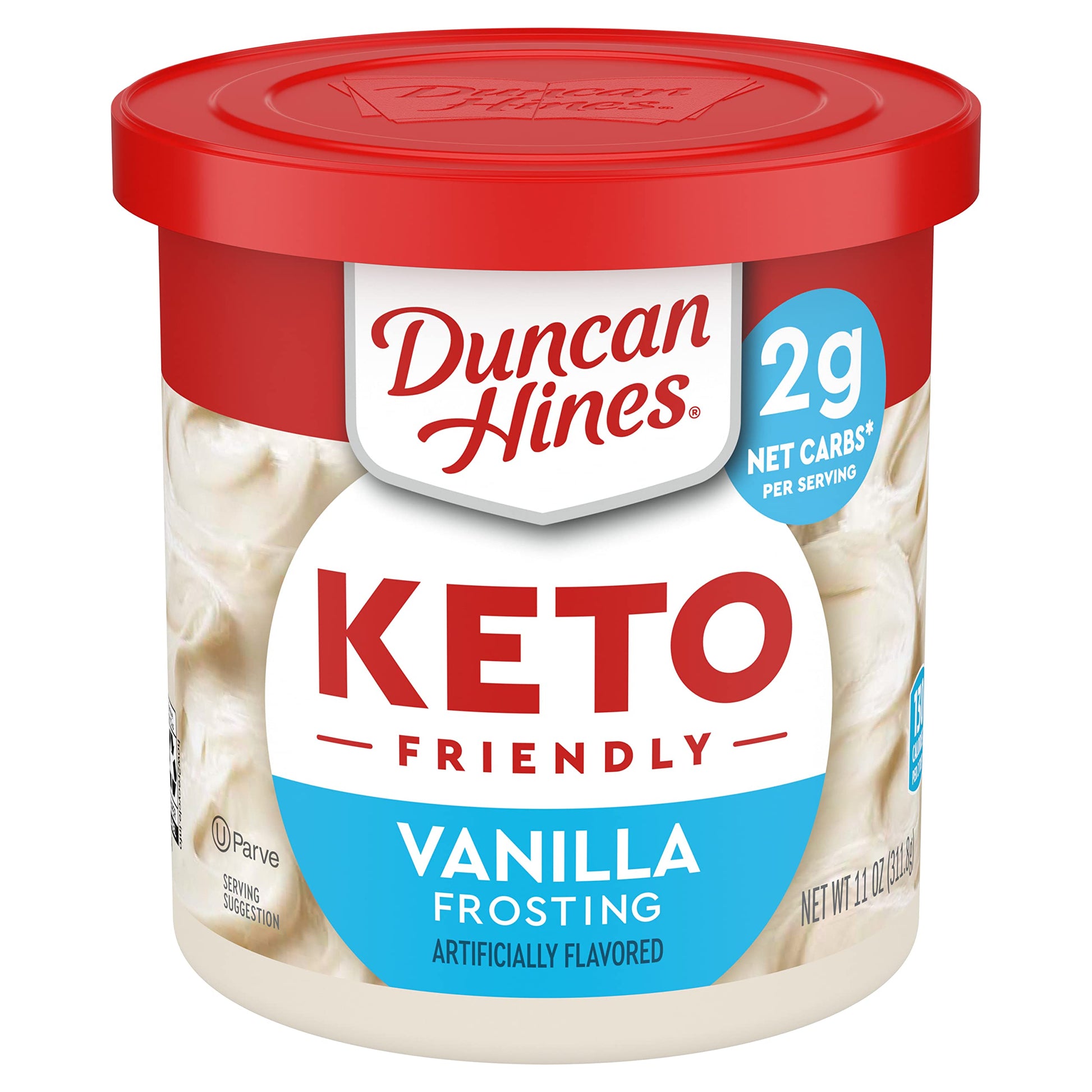 Duncan Hines Keto Friendly Vanilla Frosting, Gluten Free, Zero Sugar Added, 11 oz
