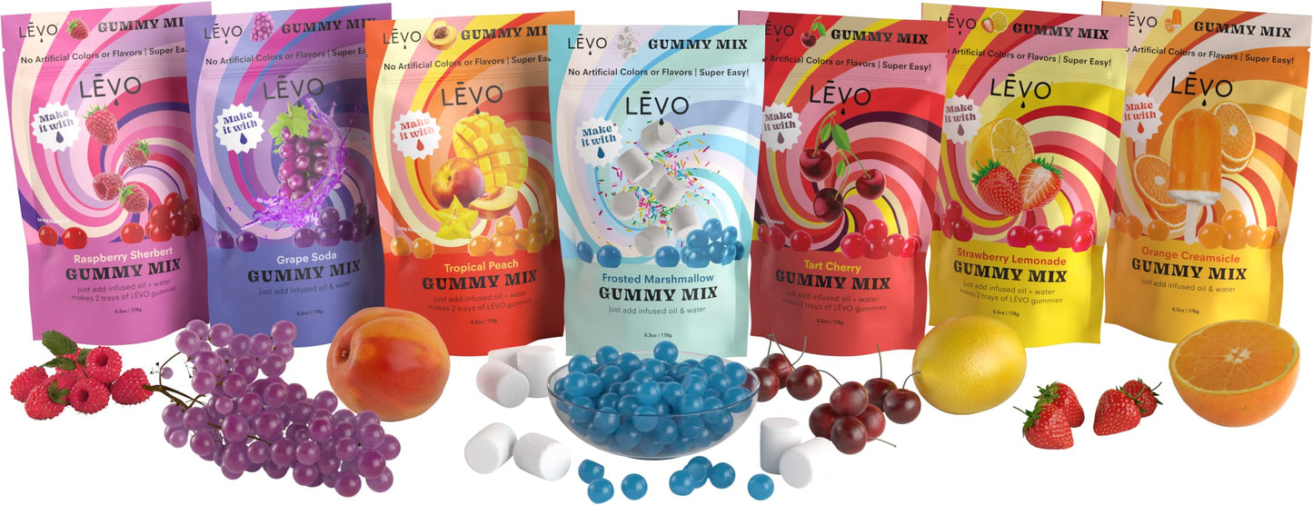 LEVO Gummy Mix - Frosted Marshmallow - Makes 64 Gummies - 200 mL - Model LEVO-GUMMY-MARSH