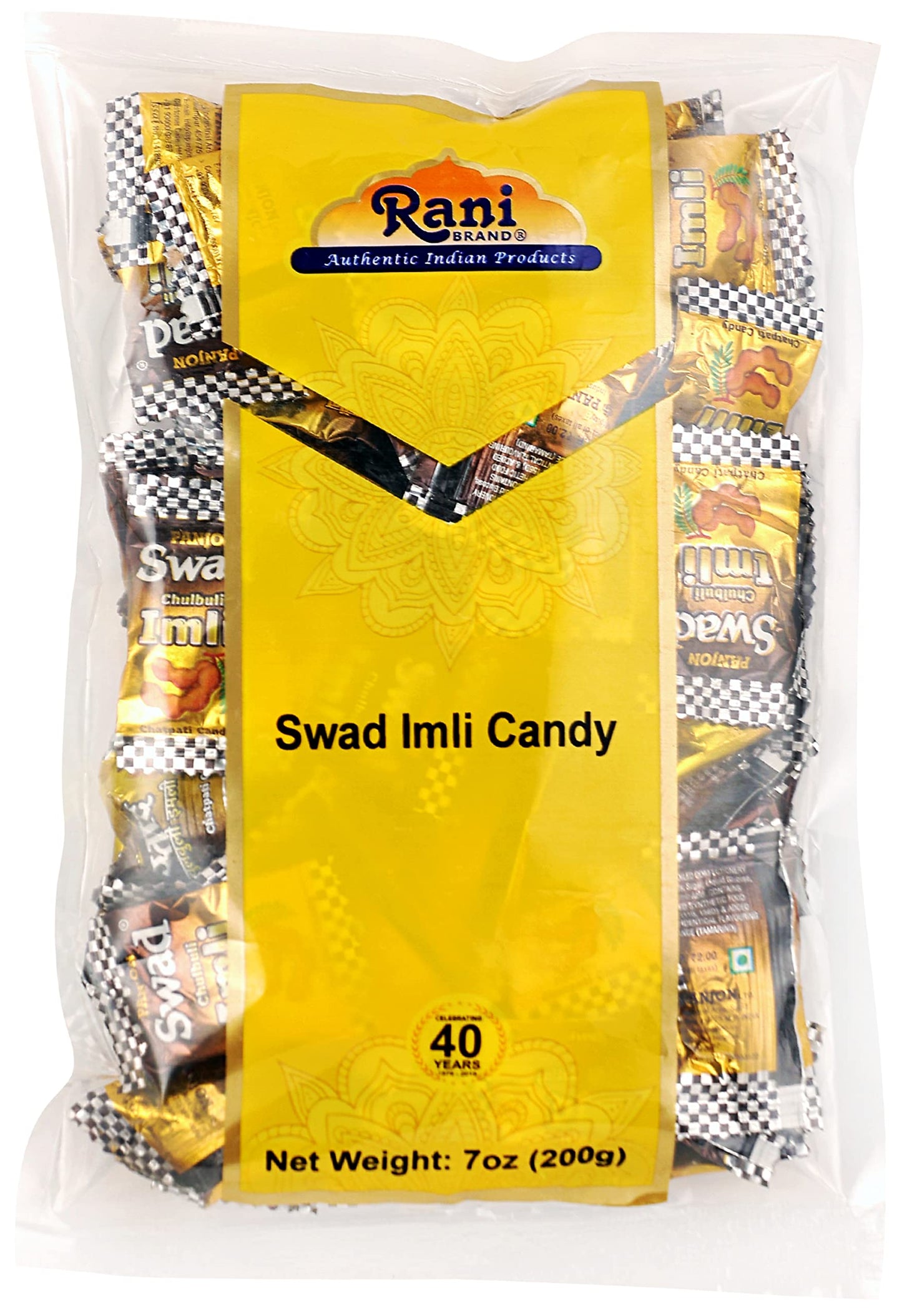 Rani Brand Imli Candy - Vegan, Gluten Friendly, Non-GMO, 7oz (200g), Individually Wrapped, Indian Treats