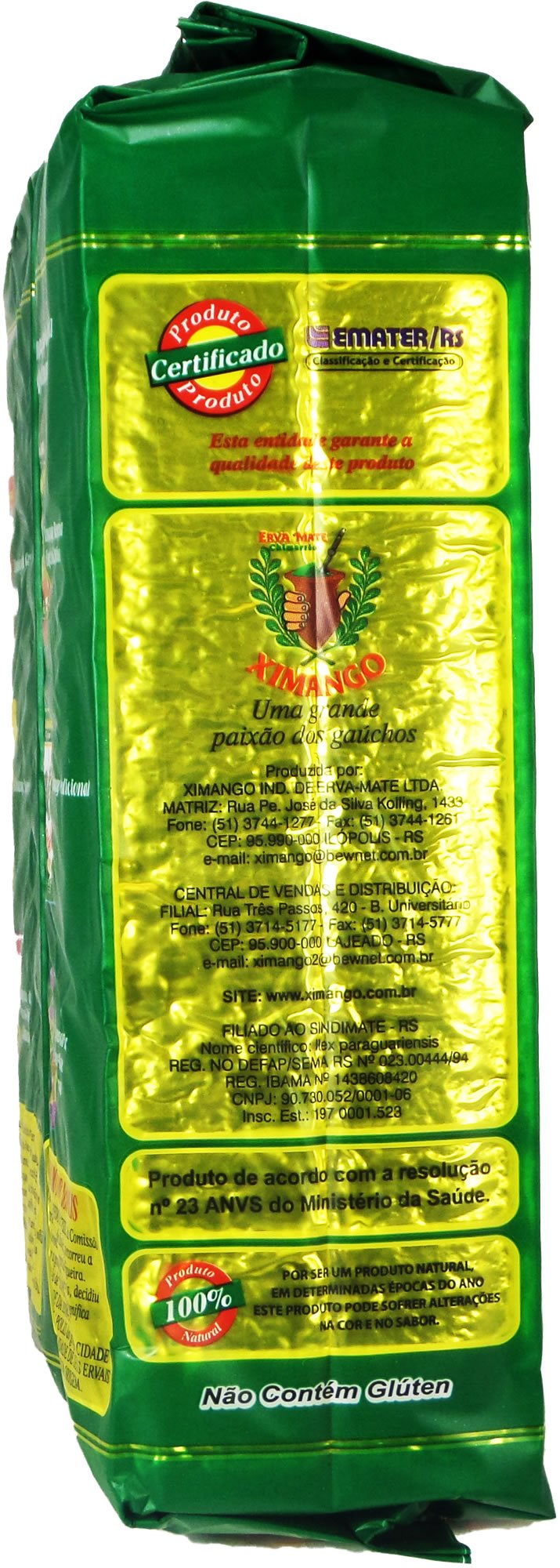 Ximango Yerba Mate - 35.27 Oz - Erva-Mate Para Chimarro Ximango - 1Kg