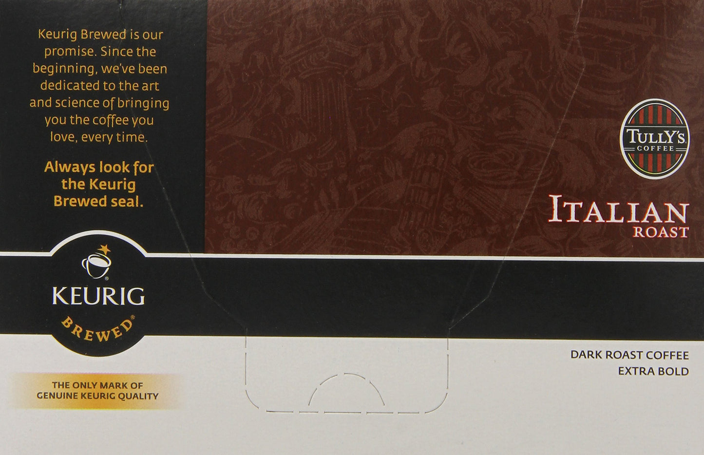 Green Mountain Coffee Roasters Tullys Coffee Italian Roast K-Cups - 12 Count for Keurig malt-inspired - Model 601328