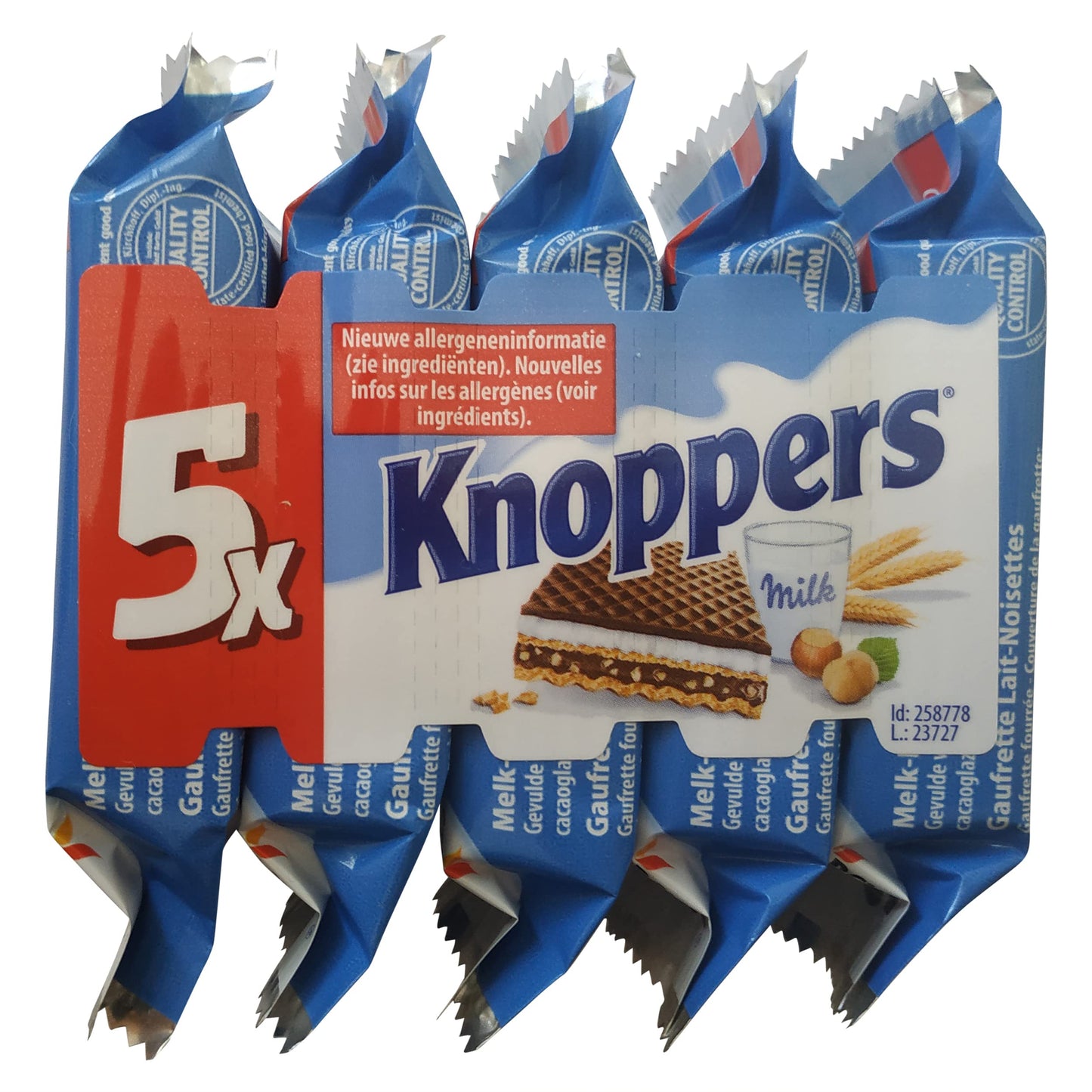 Knoppers Wafers | Knoppers Milk Hazelnut Wafer | Crispy Wafer With Milky Hazelnut Flavor | Knoppers Chocolate | 4.4 Ounce Total