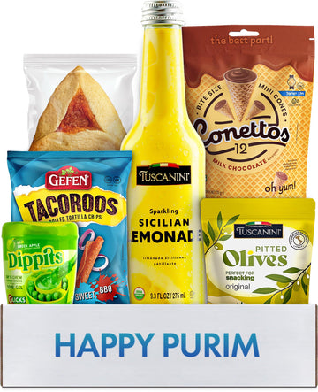 Purim Shalach Manos Gift Basket, Classic Mishloach Manot Gift Box, Purim Treats for Adults and Kids, Kosher Gift Basket | Tacoro