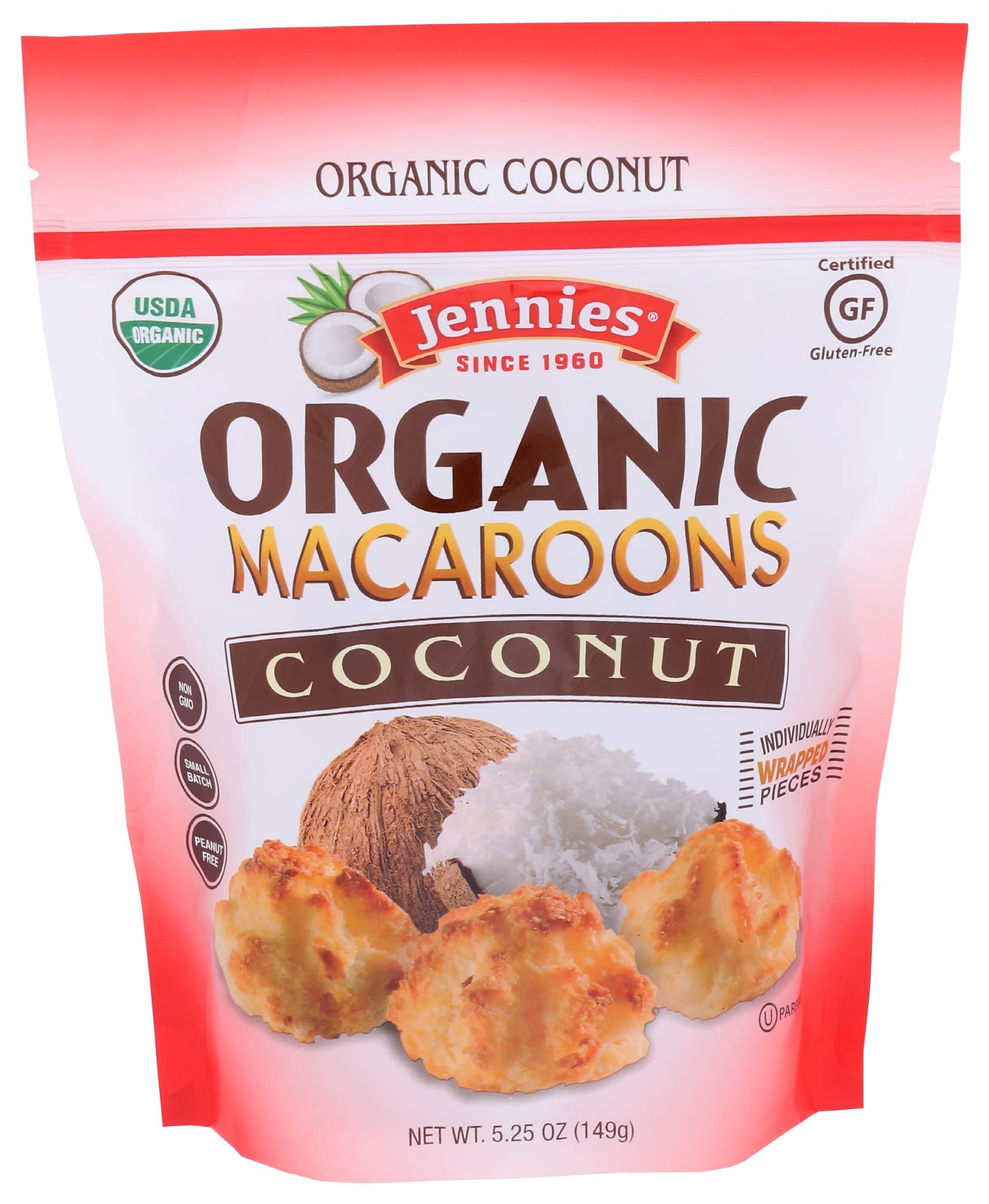 Jennies Macaroons coconut Organic 5.25 Ounce