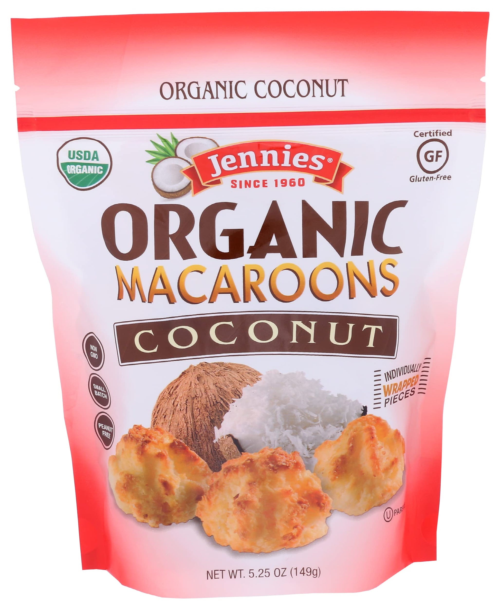 Jennies Macaroons coconut Organic 5.25 Ounce
