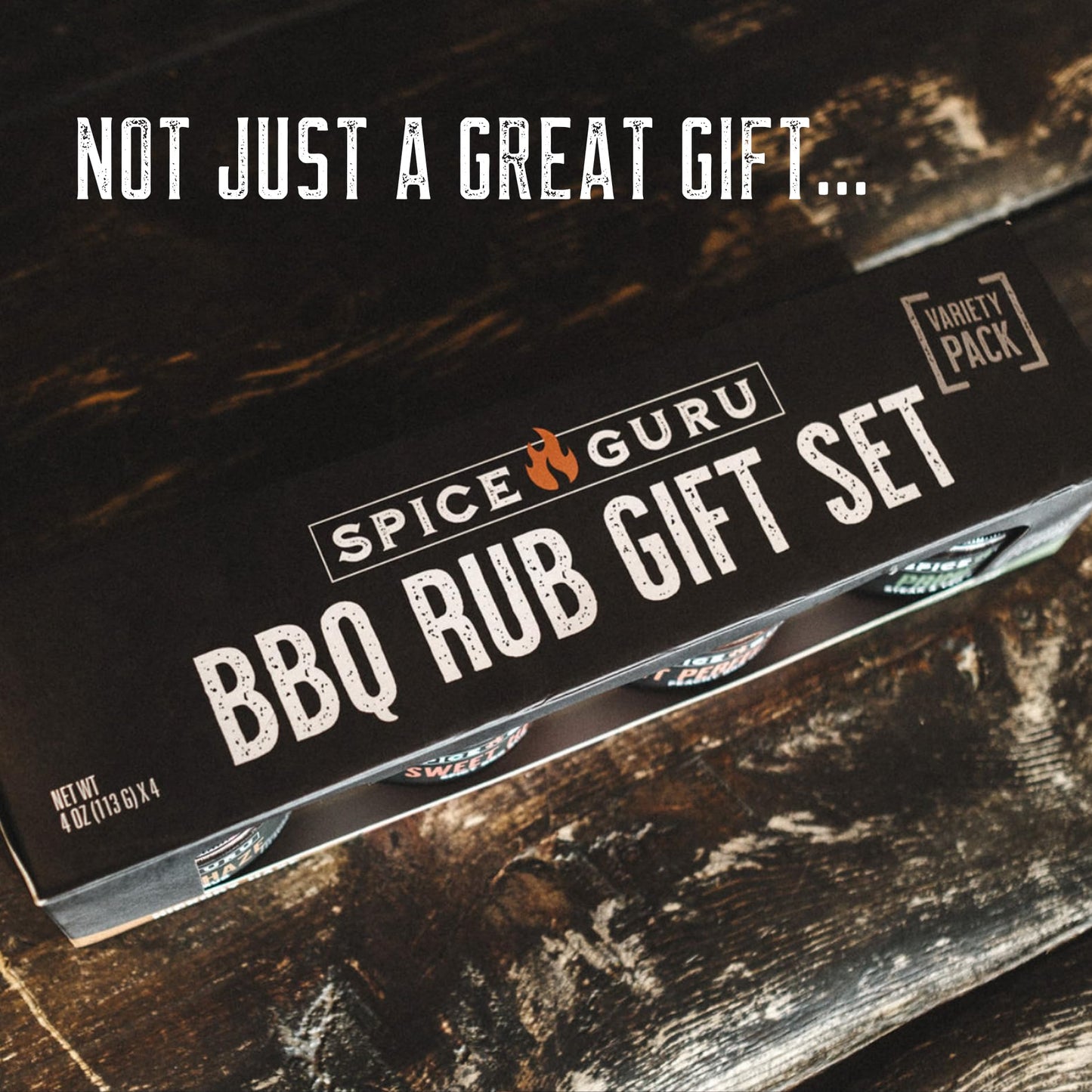 Spice Guru BBQ Rub Set - 4 Flavor Seasoning Rubs - 4 Ounce Pack - Great Grilling Gifts for Men