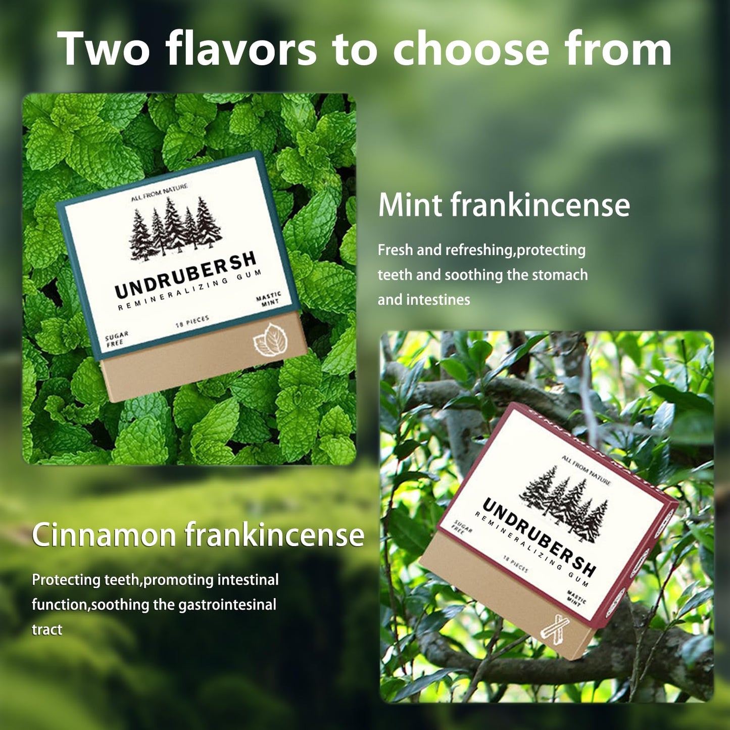 KWOLYKIM Organic Sugar-Free Chewing Gum, Cinnamon Flavor, 1 Count