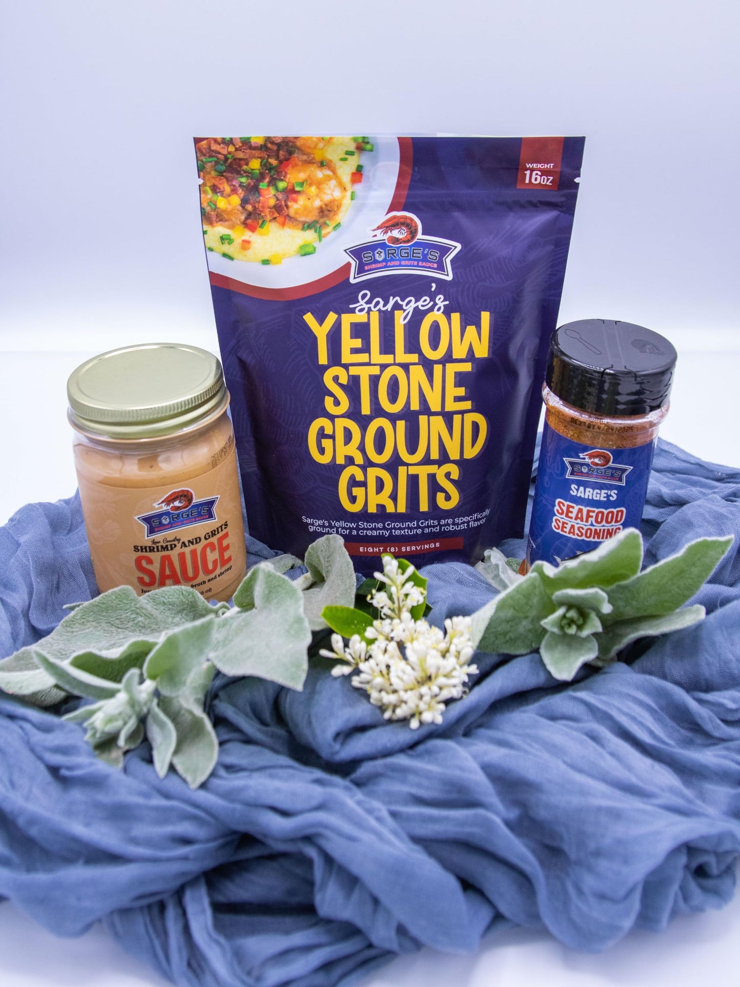 SARGES SHRIMP AND GRITS SAUCE - Restaurant Style Shrimp and Grits Bundle, 3 Count