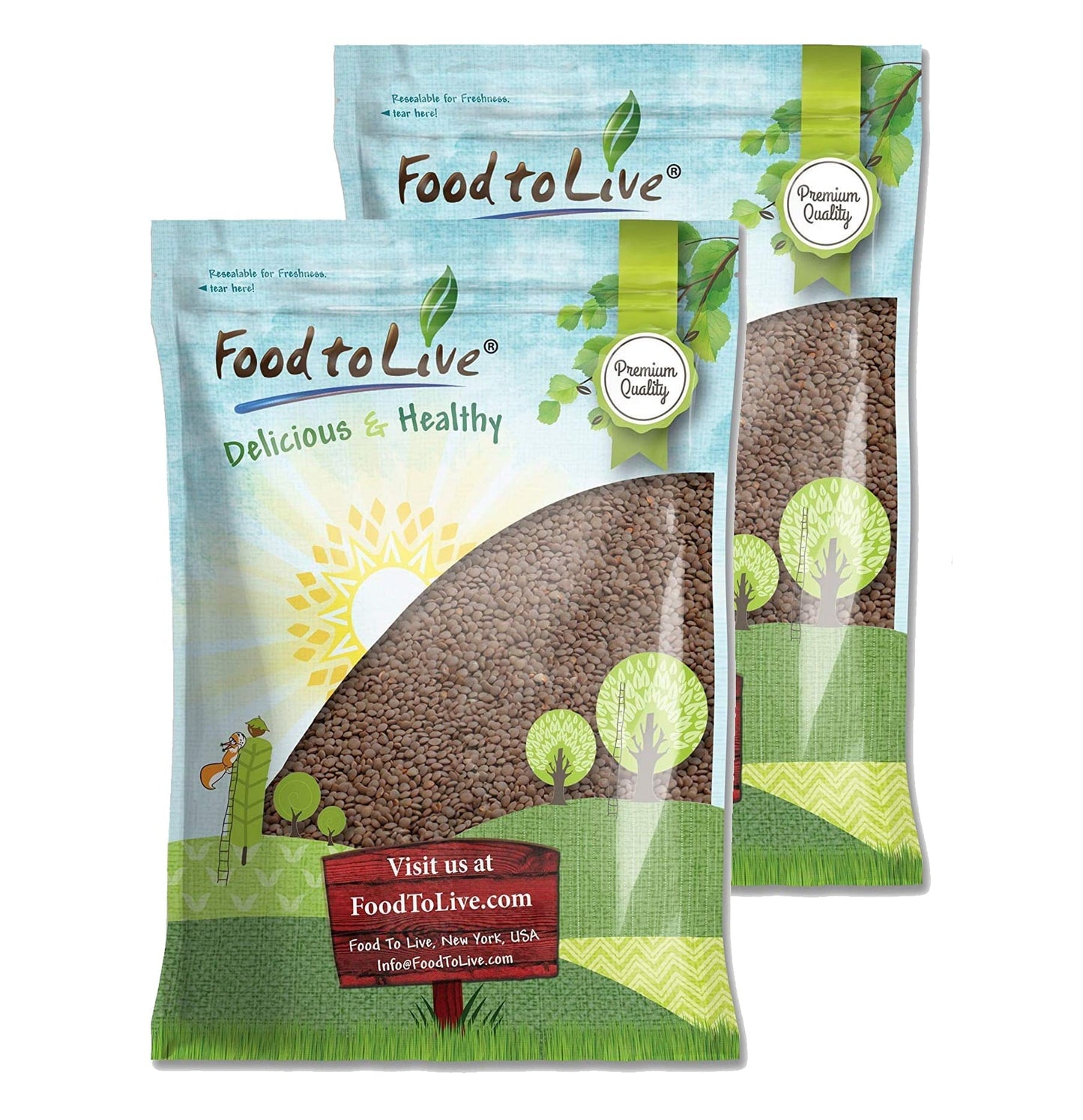 Food to Live Whole Red Lentils, 25 Pounds - Dry Raw Beans, Sproutable, Vegan, Kosher, Bulk. Easy to Cook. Good Source of Folate,