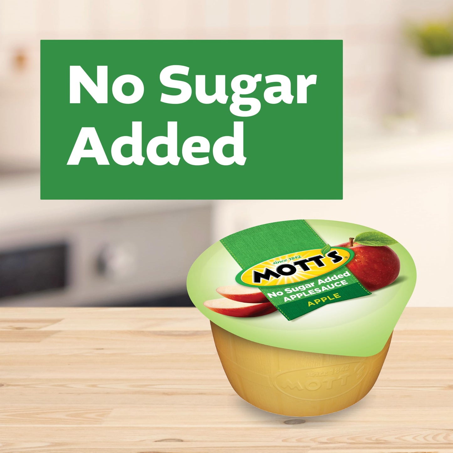 Motts No Sugar Added Applesauce, 3.9 Oz Cups, 36 Count, Good Source Of Vitamin C, No Artificial Flavors