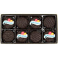 Philadelphia Candies Dark Chocolate Covered Creme Filled Sandwich Cookies, Happy Birthday Gift 8 Ounce