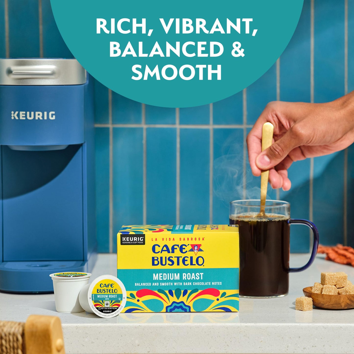 Caf? Bustelo Medium Roast Coffee  10 Ct. K-Cup pods (Pack of 6)