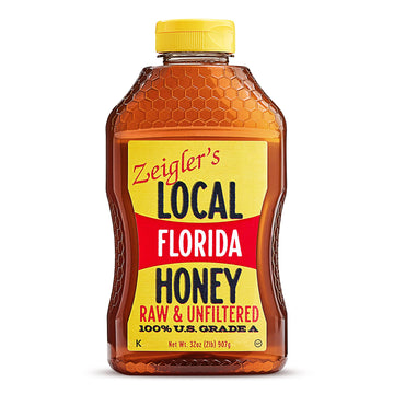 Zeigler's Florida Honey, 32 Oz - 100% Natural, Raw & Unfiltered - Pure Local Florida Honey with All Nutrients Preserved - Great 