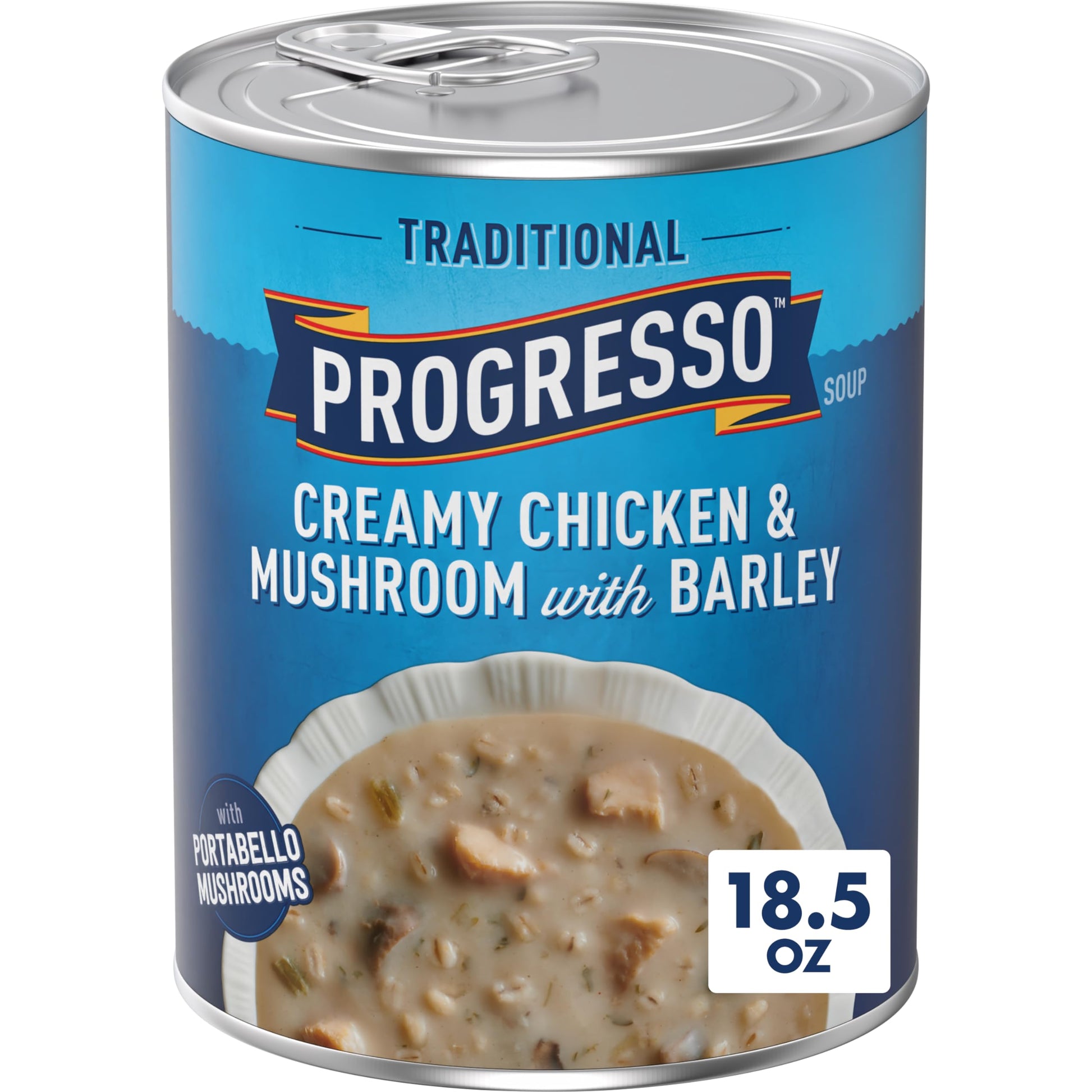 Progresso Traditional Creamy Chicken & Mushroom Soup with Barley, 18.5 oz.