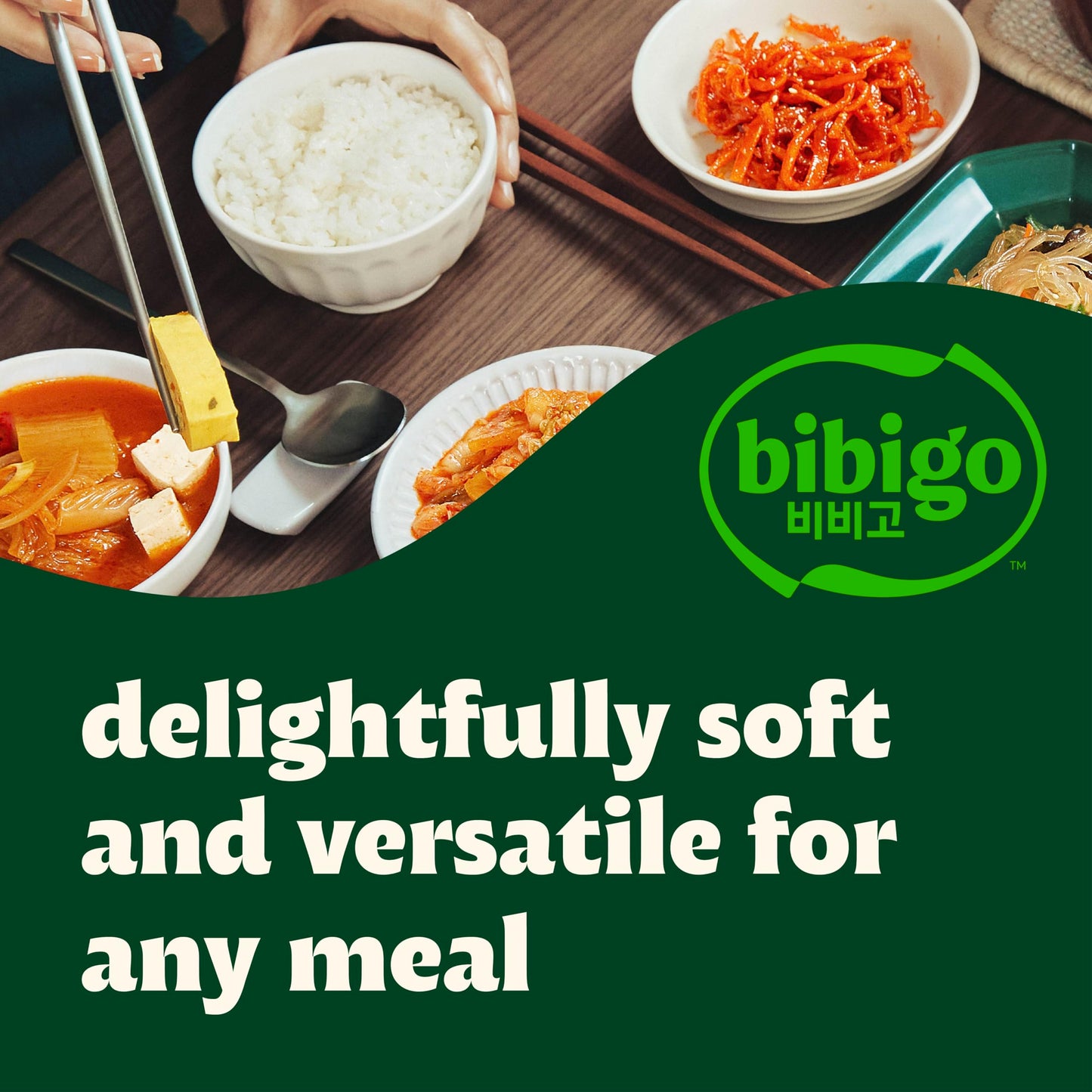 Bibigo Cooked Sticky White Rice - 6 Packs Of 3