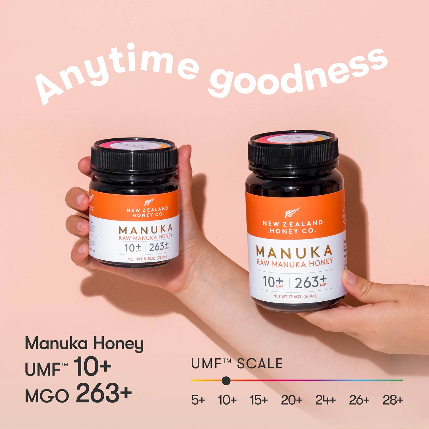 New Zealand Honey Co. Raw Manuka Honey UMF 10+ | MGO 263+, 8.8oz / 250g
