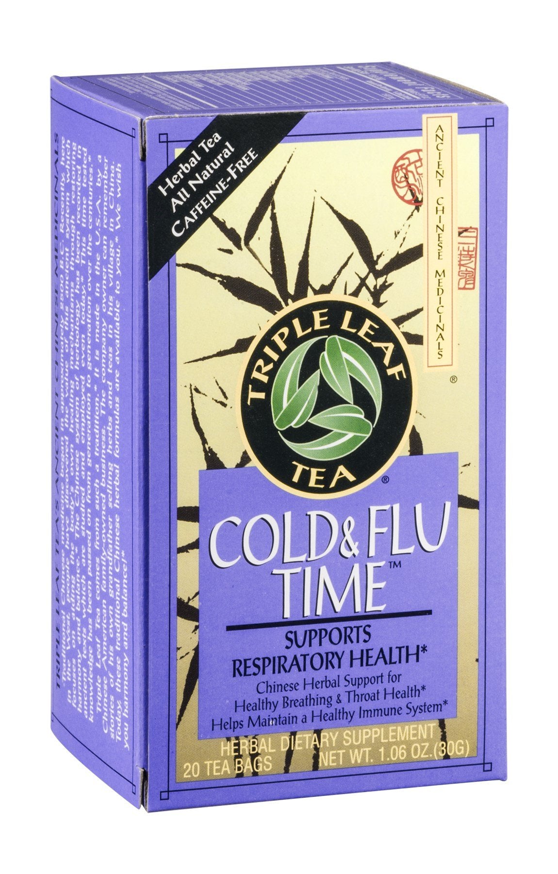Triple Leaf Tea Cold Flu Time Tea, 20 Tea Bags Per Box (Pack Of 3 Boxes)