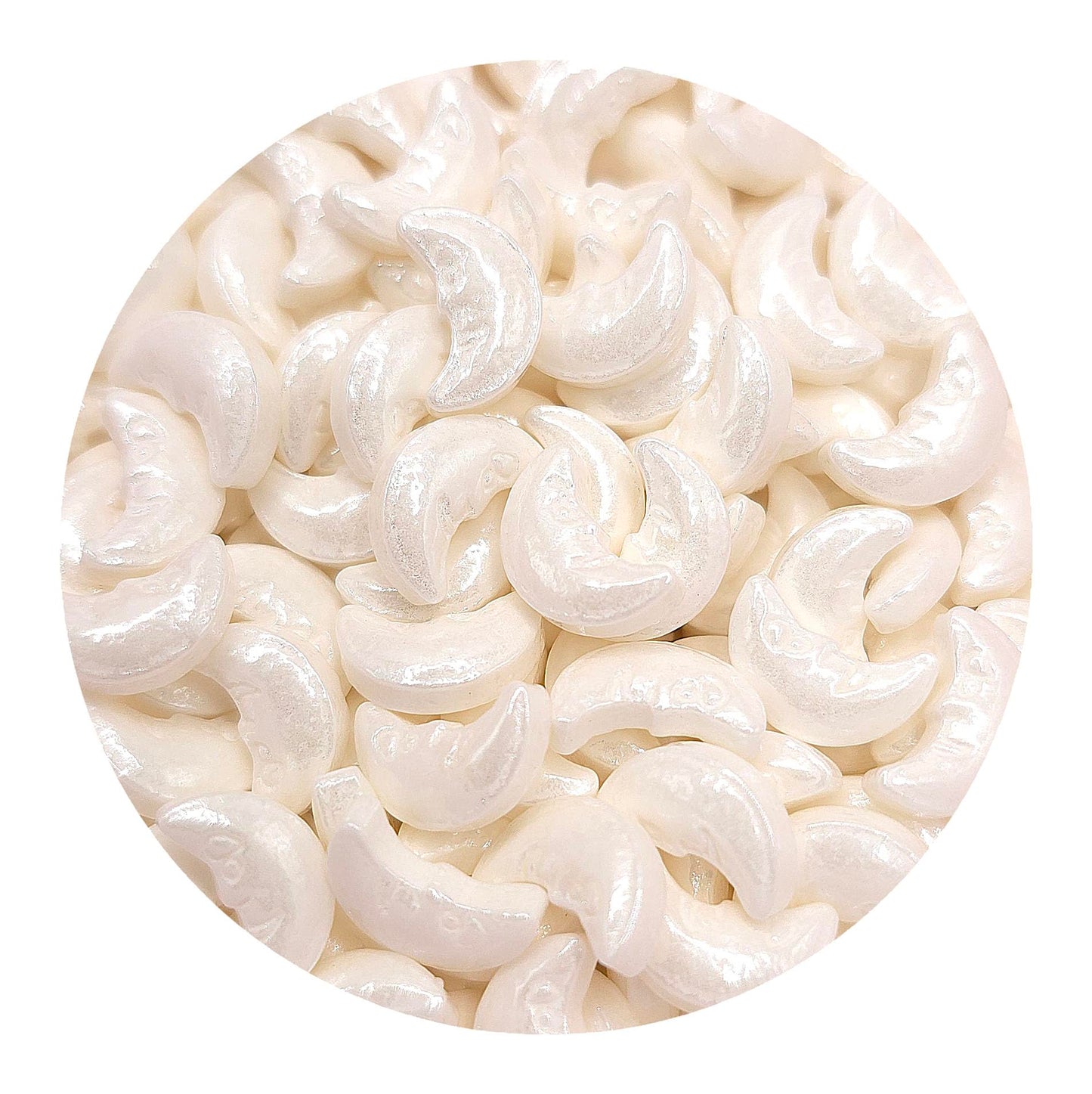 NCS Pearlized White Moon Edible Candy Sprinkles, 8 ounces - Great for Cupcakes, Cookies, Cakes, Cakes Pops, Donuts