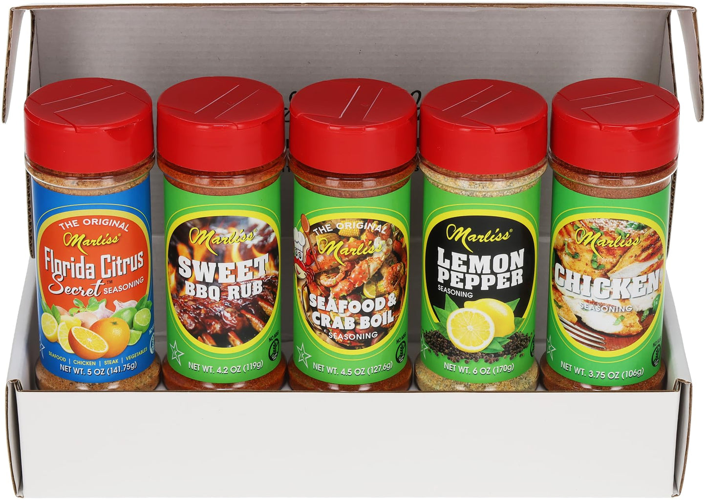 Marliss Season Every Moment  Seasoning Gift Set 5-Pack Gourmet Cooking Spices. Top-Grade Quality Seasonings That Are Star-K Kosher & Made Here In The Usa!