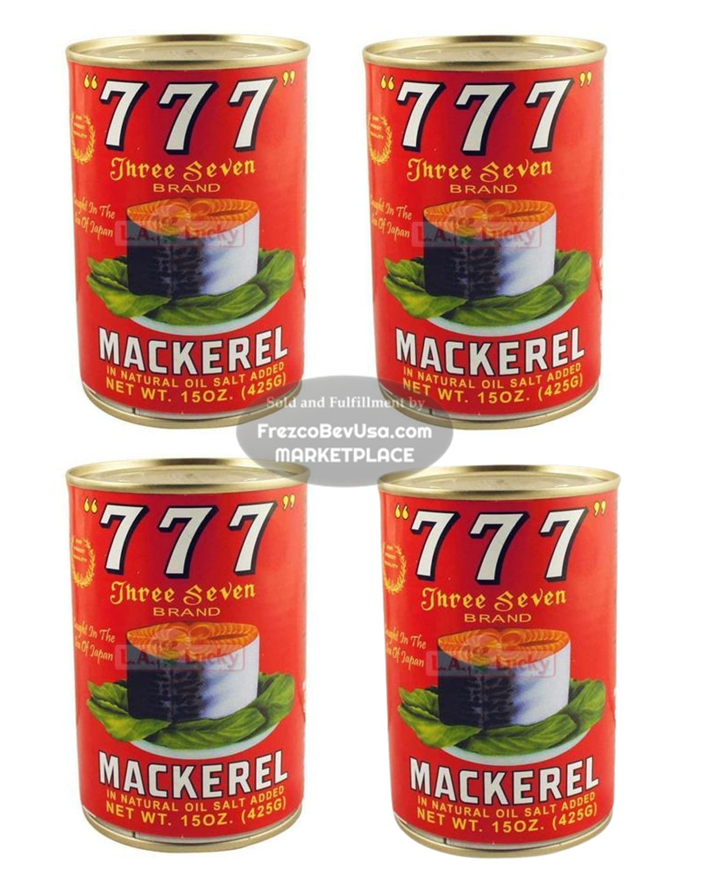 777 Mackerel Fiji Tin Fish (Pack Of 4 X 15 Oz) Top-Grade Quality Mackerel In Oil And Full Of Flavor