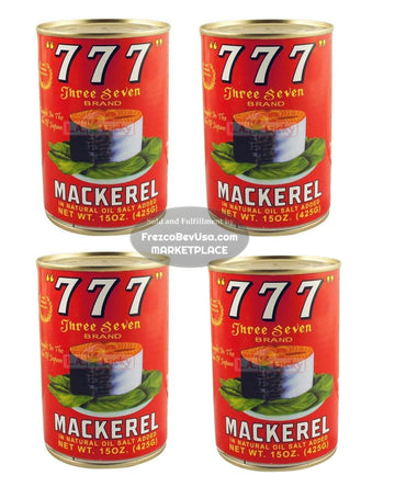 777 Mackerel Fiji Tin Fish (Pack Of 4 X 15 Oz) Top-Grade Quality Mackerel In Oil And Full Of Flavor