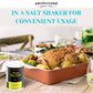Aromasong 100% Natural Sea Salt From The Dead Sea, Fine Grain Table Salt, 13 Oz. Salt Shaker, 100% Pure & Natural, Unrefined, Gl