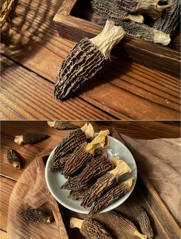 Premium Grade Dried Morel Mushrooms (Morchella Conica), 1 Oz Gourmet Morel Mushrooms Dehydrated Delicacies Nourishing Morchella
