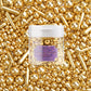 Dazzjoy Edible Gold Pearl Heart Rods Sprinkles, 130G/4.58Oz, Mix Size, Gold Pearl Sprinkles For Cupcake Decorating, Cupcake Topp