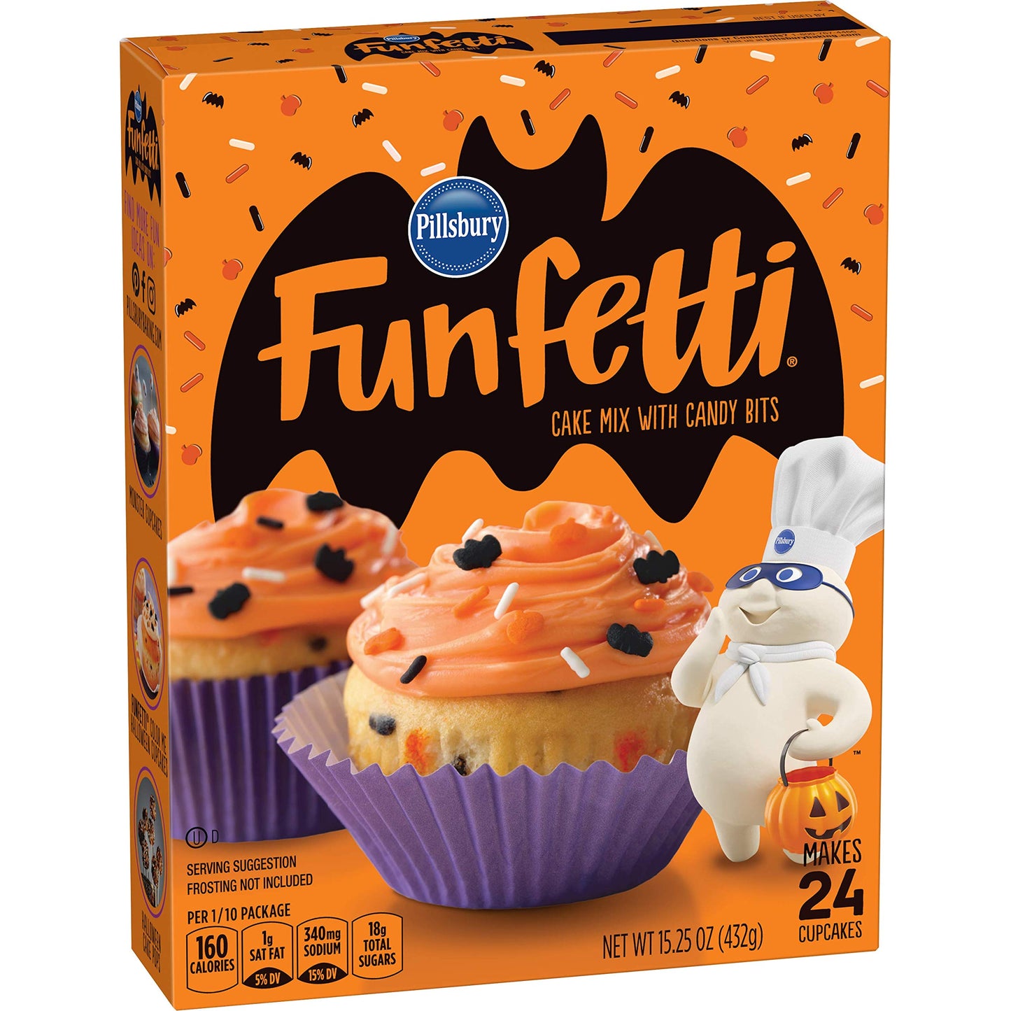 Pillsbury Funfetti Halloween Cake Mix With Candy Bits, 15.25 Ounce
