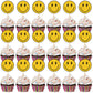 Seajan 48 Pcs One Happy Dude Birthday Cupcake Toppers Smile Face 1St Birthday Cake Topper Hippie First Birthday Decoration Mini