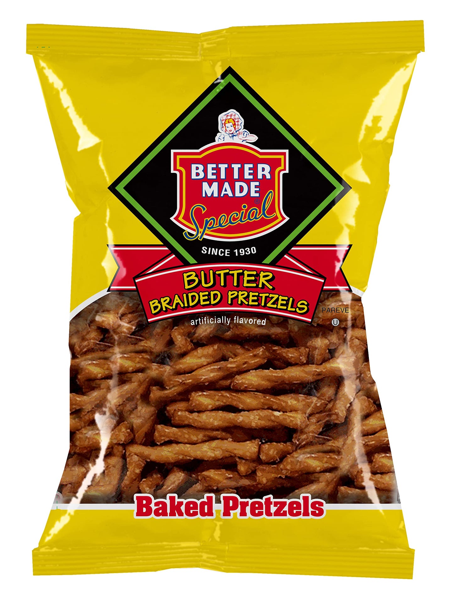 Better Made Baked Butter Braid Pretzels 12oz Bags - Snacks. Baked, Family Owned and Operated (BUTTER BRAID, 4PACK) - Healthy Bul