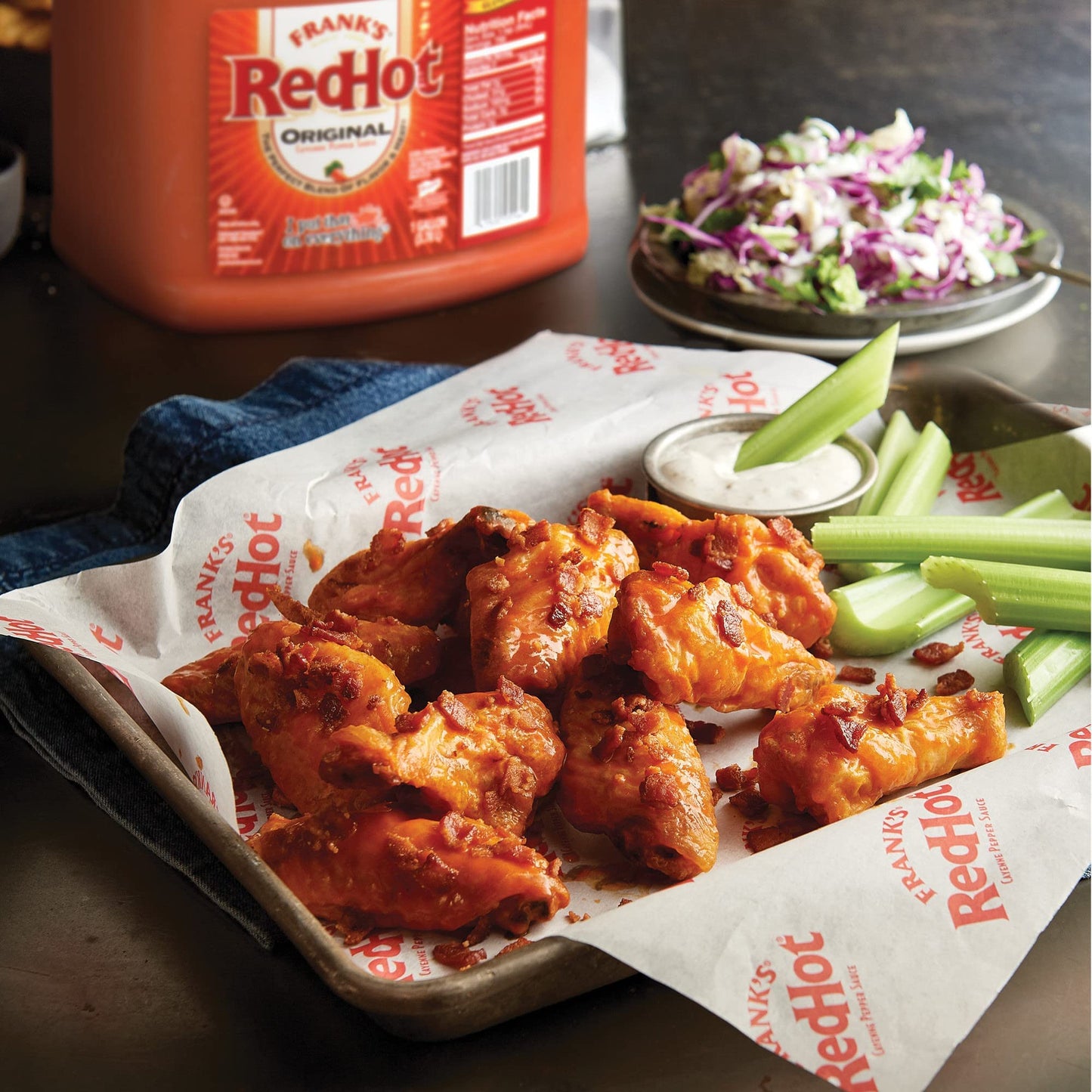 Franks RedHot Original Cayenne Pepper Hot Sauce, 1 Gallon Bulk - Red, Model 419660100