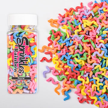 Bayep Rainbow Sprinkles For Cake Decorating Ribbon Bulk Candy For Ice Cream, Cookies, Baking, Cupcake Topper Colorful Sprinkles