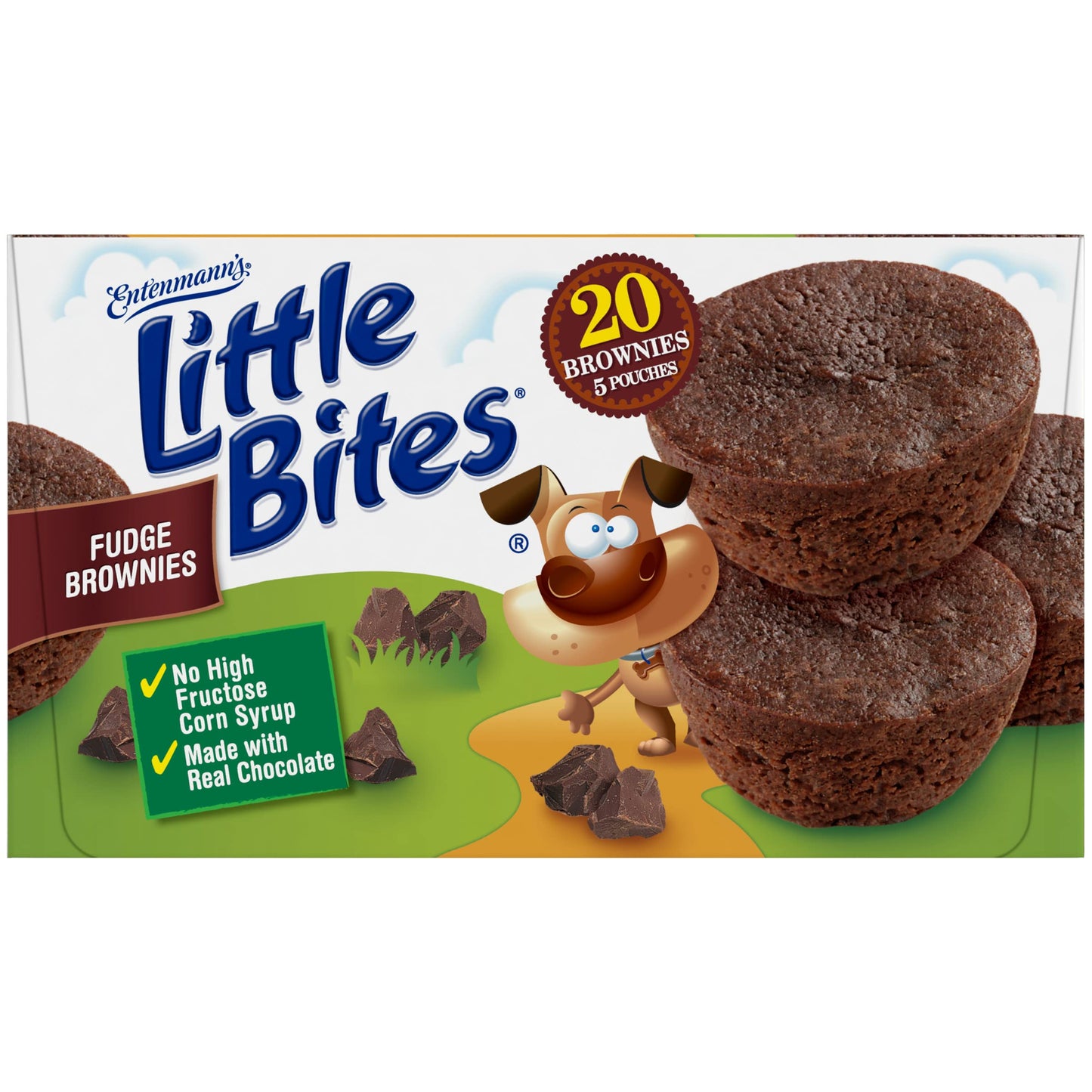 Entenmanns Little Bites Fudge Brownie Mini Muffins | 3 pack (15 pouches total)
