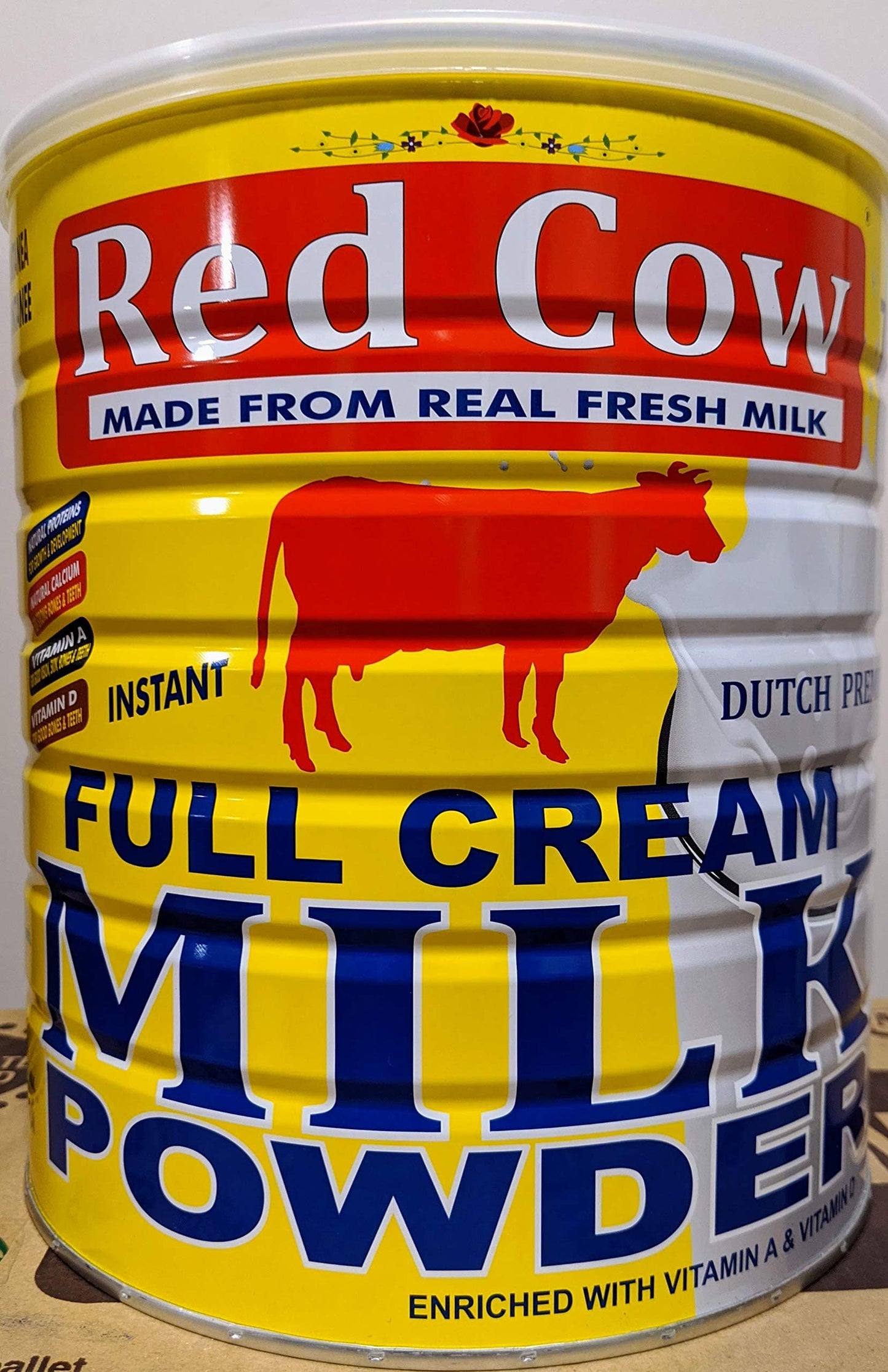 Red Cow Full Cream Milk Powder 2.5 Kg (5.5Lb), Made From Real Fresh Milk, Product Of Netherlands.