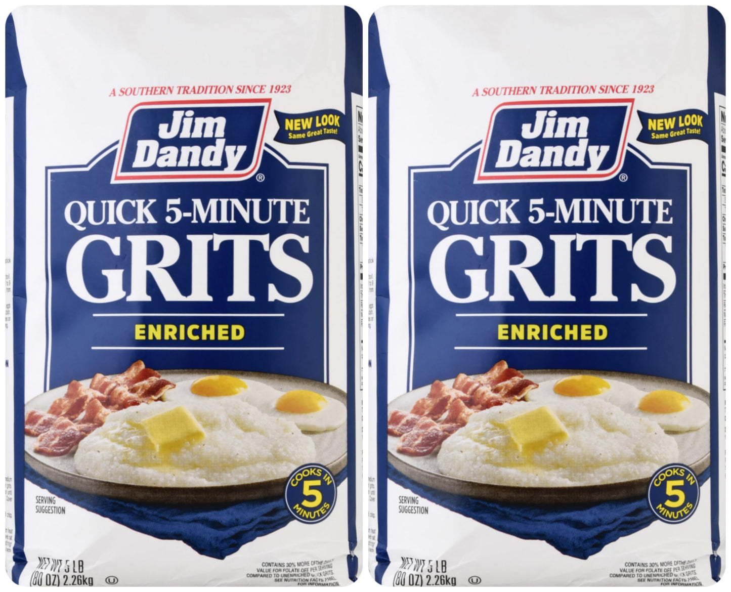 Jim Dandy Enriched Quick Grits, 5 lb Bag (Pack of 2)