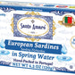 Santo Amaro - Authentic European Sardines in Water, Hand-Packed Canned Sardines Wild Caught Sardines in Water, Sea Salt, 140 Cal